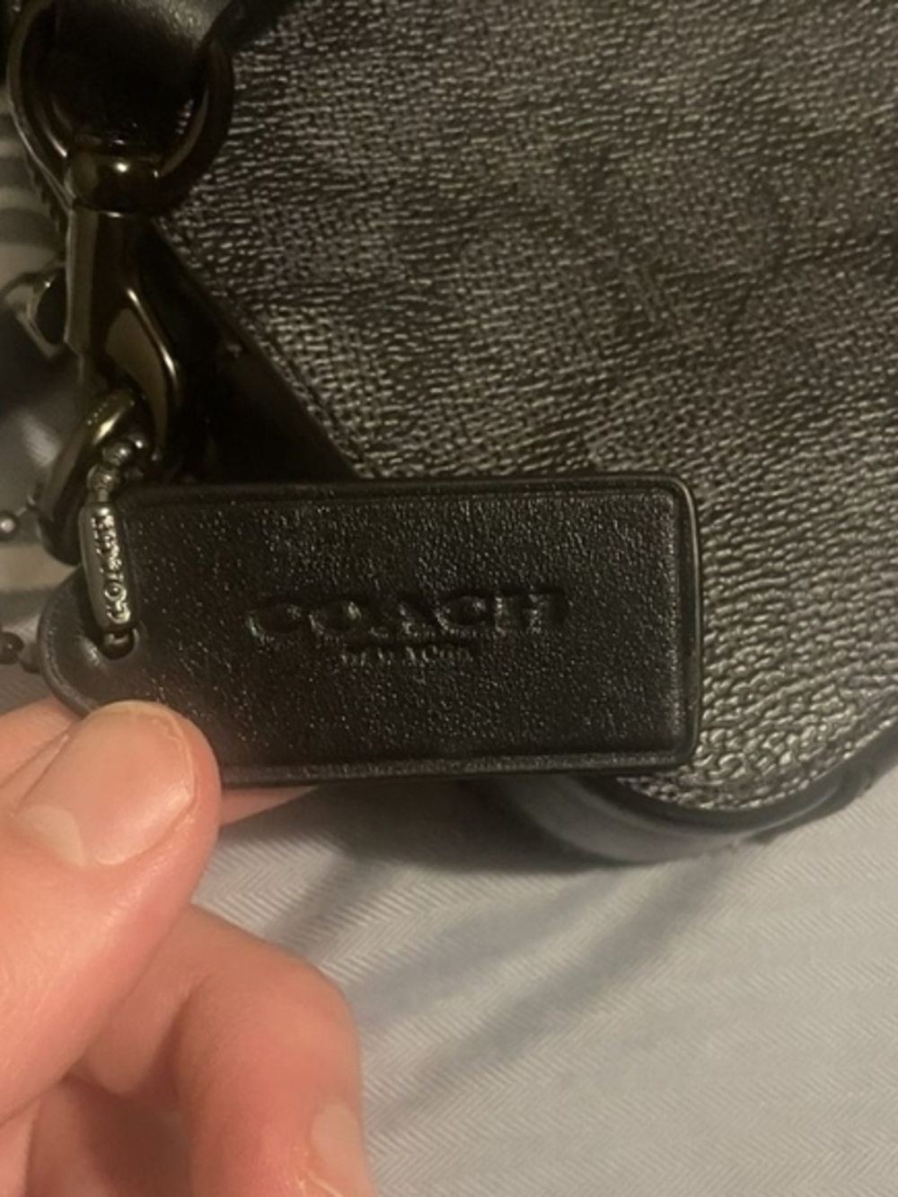 Coach Signature Crossbody Bag in Charcoal - Picture 6 of 9